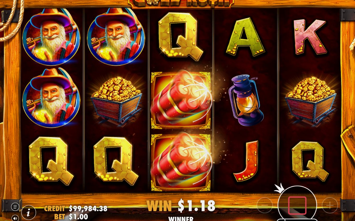 Win screen for a payline that pays out