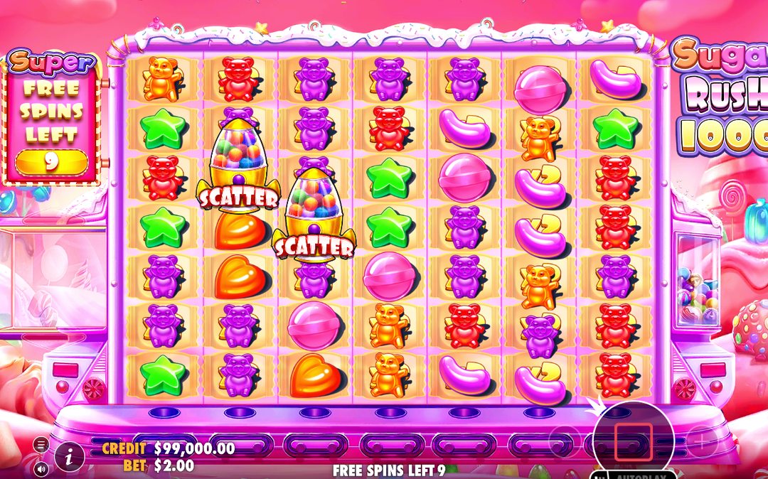 Free Spins round, with the spins left shown on screen.